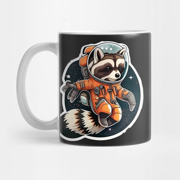 Ronald the Racoon but he's Cosplaying as Doctor Who on Mars Sticker by Walford-Designs